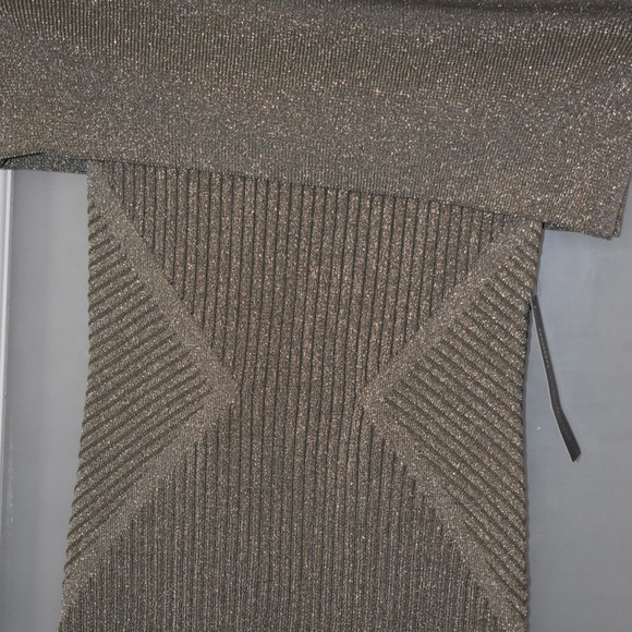 NWT NY&CO Metallic Off the Shoulder Sweater Midi - Picture 4 of 6